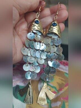 🌹.NWT Perla Fish Goddess  Earrings